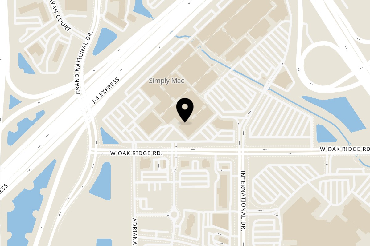 Map showing the location of Leo Gelato on 4959 International Dr Suite 1F24 in Orlando